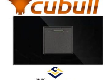 Interuptor simple CUBULL negro espejo B2-005