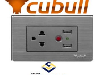 Tomacorriente + 2usb CUBULL A5-032