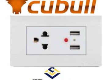 Tomacorriente CUBULL blanco+ 2 usb A3-032