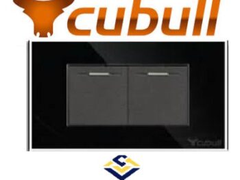 Interuptor doble CUBULL negro espejo B2_007