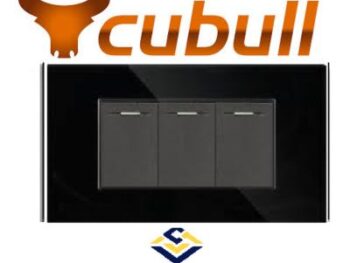 interuptor triple CUBULL  negro espejo B2-009